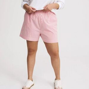 TORRID Cotton Boxer High-Rise Shorts Ready stripe honeysuckle size 0 12 Large